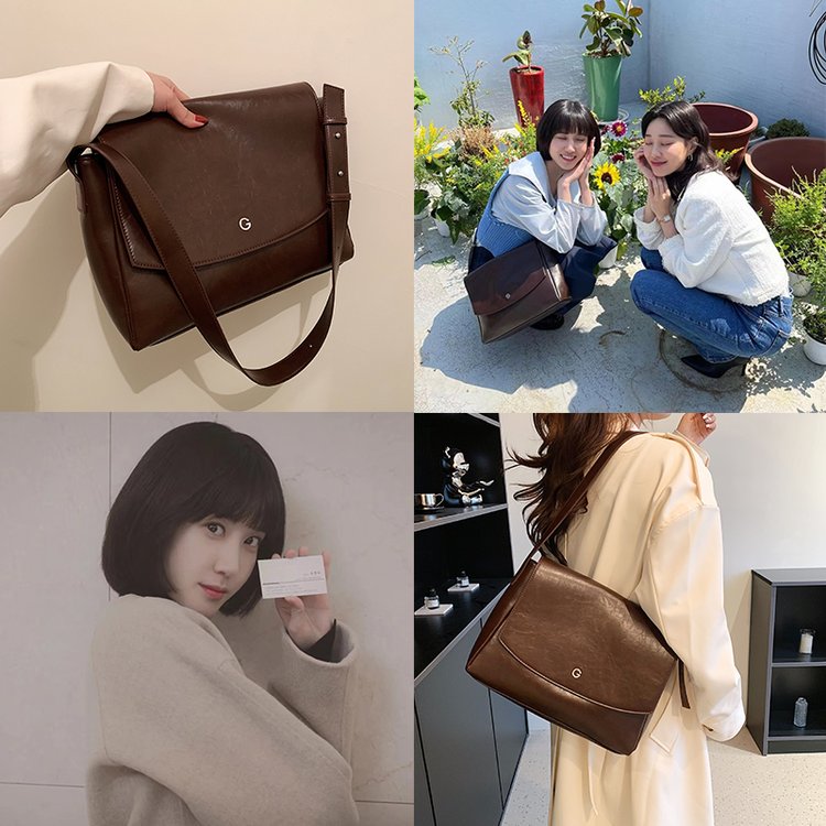 Autumn new niche design retro large-capacity briefcase texture commuter crossbody simple messenger bag