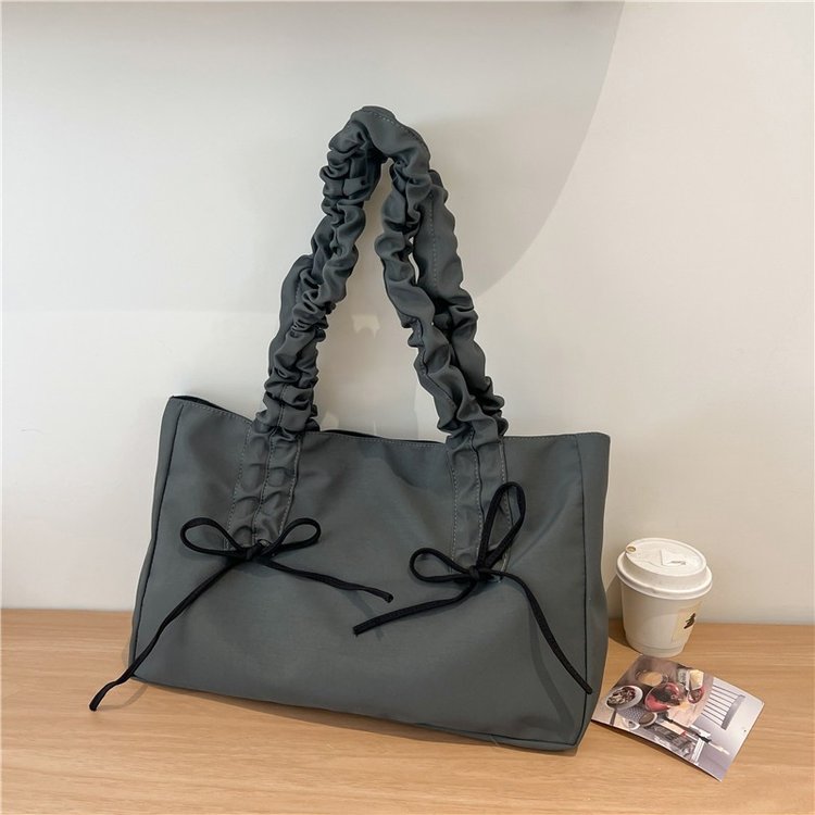 Bags Women's High-end Exquisite Underarm Bag 2024 New Pink Bow Tote Bag Simple Shoulder Bag