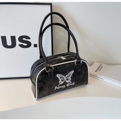 American retro armpit bag autumn new baseball bag distressed handbag butterfly embroidery for women