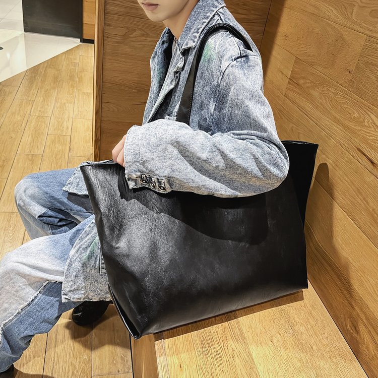 Korean style large bag, large capacity, women's new versatile soft shoulder bag, high-end commuter tote bag, retro handbag