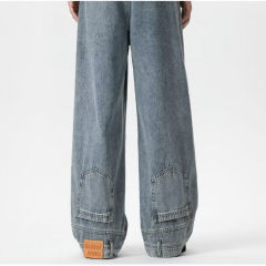 Wear American high street jeans backwards, men's Korean style pants, new ins trousers