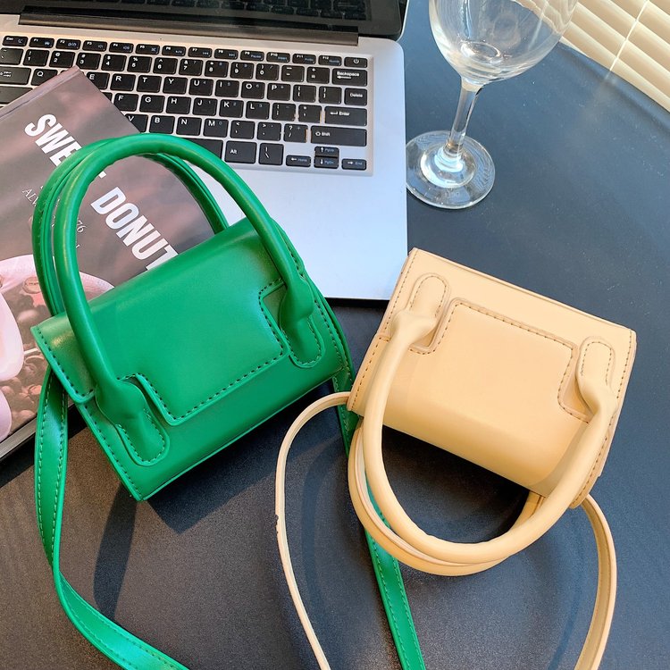 New style foreign style small bag, niche women's bag, simple mini pink small square bag, hand-held crossbody bag, trendy