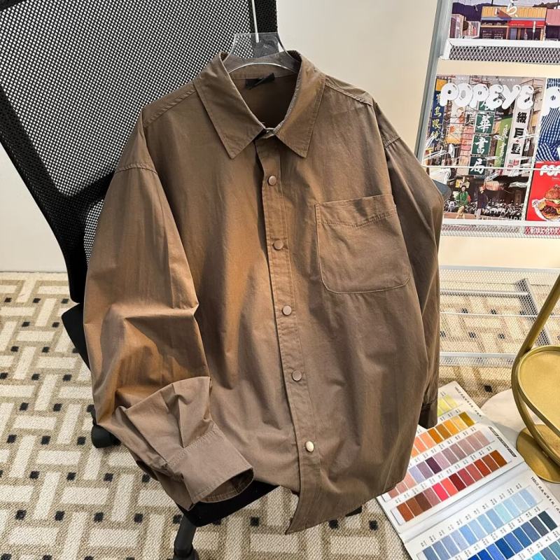 Japanese shirt men's long-sleeved Korean style trendy handsome literary spring and summer new ins jacket