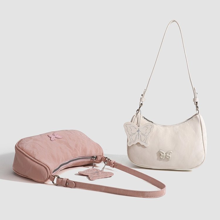 Bags for Women 2024 Spring and Summer New Simple Bag Butterfly Lady Pure Desire Sweetheart Commuting Shoulder Bag New Chinese Style Underarm Bag