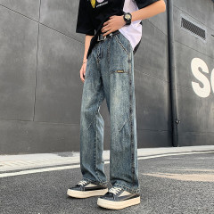 American Retro Washed Stretch Jeans Men's Spring and Autumn New Trendy Versatile Long Pants Jeans