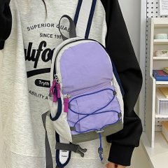 Outdoor contrasting color backpack, trendy lightweight travel bag, mountaineering small backpack, good-looking school bag for middle and high school students