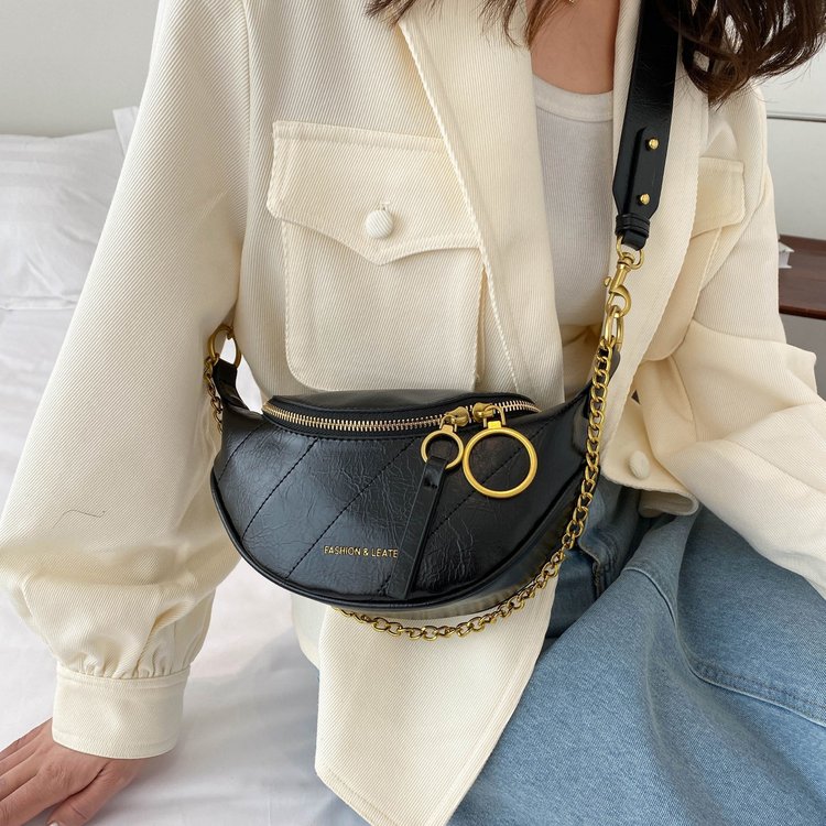 Internet celebrity new daily waist bag women's ins trendy chest bag one-shoulder cross-body fashion casual chain small bag