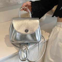 Korean style fashionable simple elegant women's backpack foreign style solid color travel handbag new foreign trade backpack