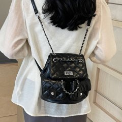 Cross-border backpack women's backpack women's 2024 new fashion design sense lightweight small fragrance chain school bag