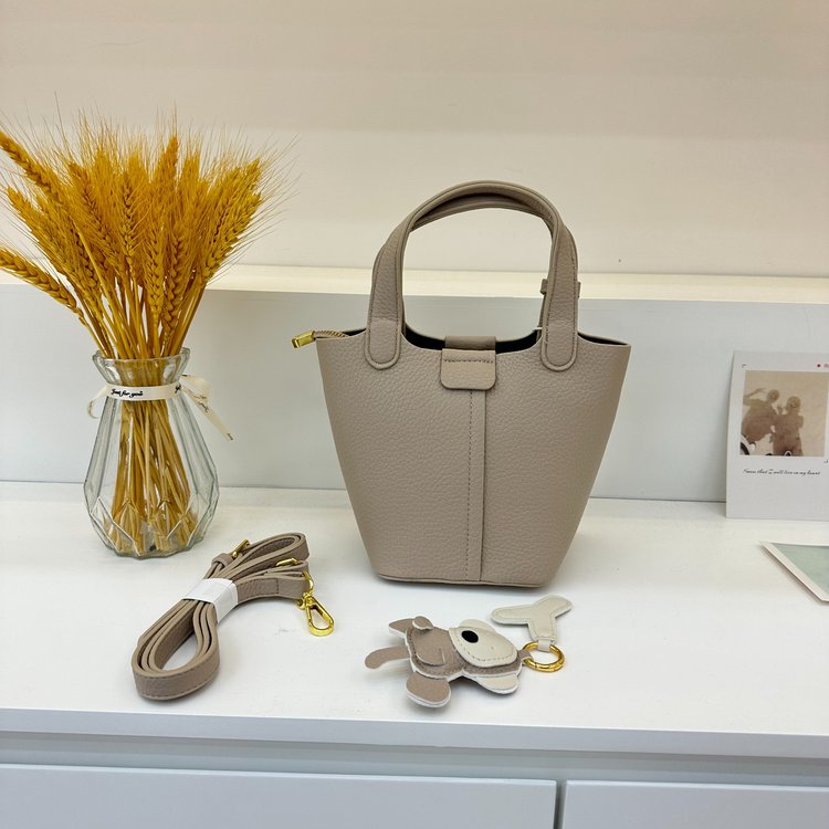 New Korean style soft texture shoulder portable bucket bag personalized vegetable basket portable casual crossbody bag