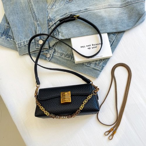 Sensual one-shoulder cross-body hand-held armpit bag for women, versatile, fashionable, high-end 2024 new fashion ins chain