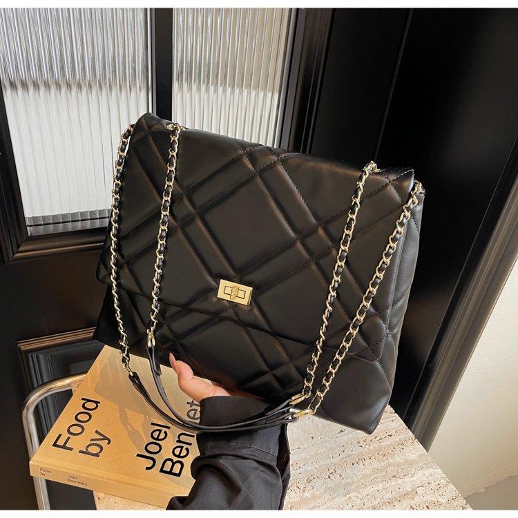 CDIWRI&KARI Black Gold Wandering Bag 2024 New Women's Diamond Single Shoulder Messenger Bag Commuting Women's Bag