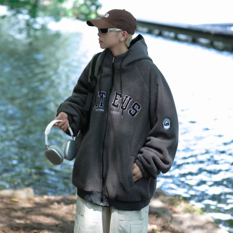 Autumn and winter boys' jackets double-sided coats Hong Kong style youth student fashion jacket tops