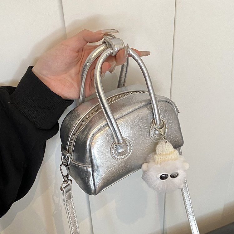 Korean style portable bowling bag for women 2024 new trendy fashion versatile crossbody bag small square bag one piece drop shipping