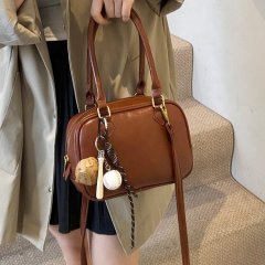 Amazing Song toast bag cowhide casual shoulder crossbody portable bowling bag for women
