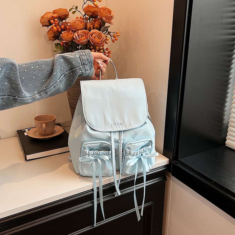 Korean version of large-capacity simple niche backpack for women 2024 summer new style casual handbag college student class bag