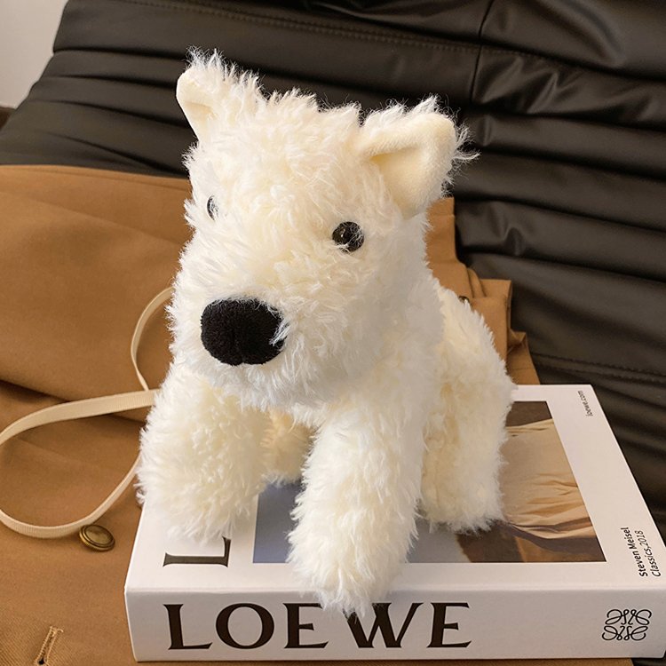 2024 New Plush Doll Dachshund West Highland Puppy Doll Crossbody Bag Shoulder Bag Cute Doll Bag