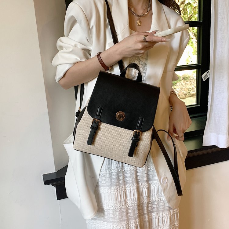 Korean style large-capacity backpack, new style, fashionable and high-end backpack, simple and versatile, college student bag, popular for women