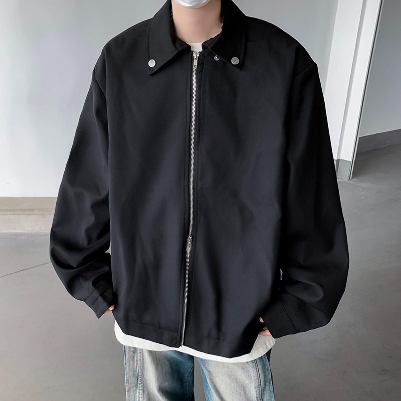 Shoulder padded executive jacket, high-end gallery-shaped short bomber jacket for men, spring and autumn