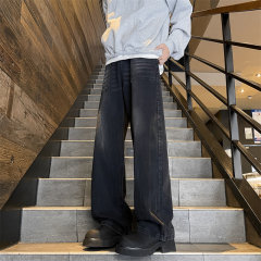 High Street Jeans Men's Korean Style Trendy Handsome Versatile Straight Pants