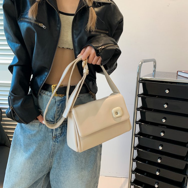 New women's bag texture niche design soft cloud bag crossbody small square bag casual versatile shoulder bag