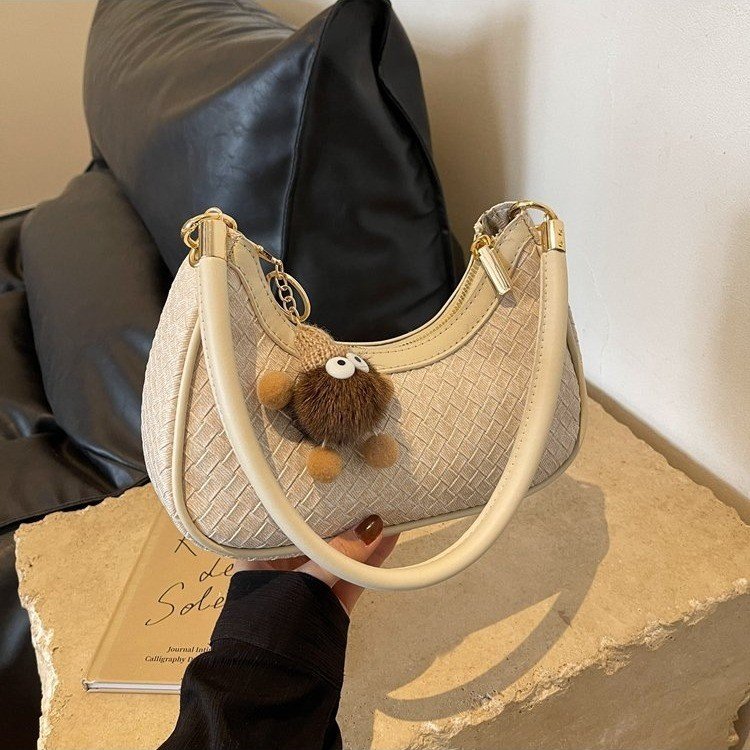 Niche quality half-moon bag for women 2024 new single shoulder crossbody bag high-end fashion versatile underarm saddle bag
