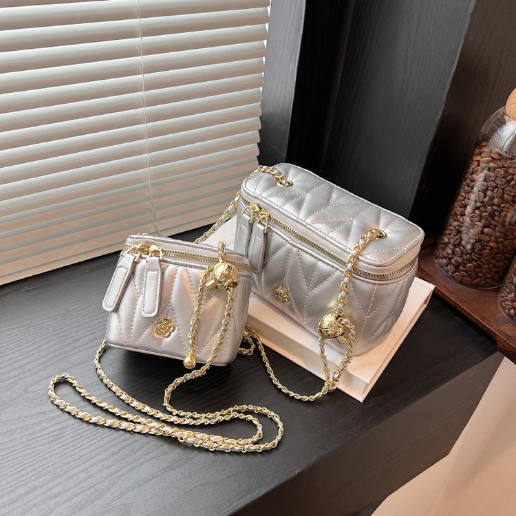 Camellia Box Women's Bag Chain Small Fragrance Style Premium Niche Shoulder Bag Parent-child Children's Coin Mini Crossbody Bag