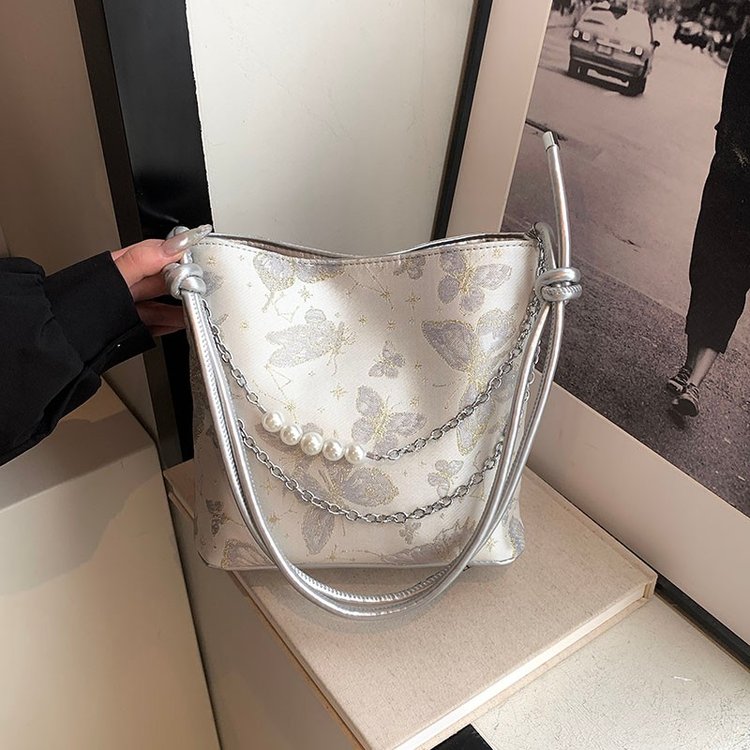 New Chinese style national style embroidered bucket bag for women 2024 new trendy versatile tote bag large capacity single shoulder crossbody bag