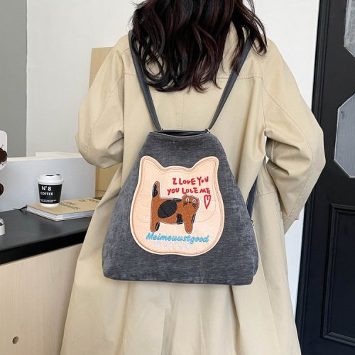 Autumn Commuting Backpack Women's 2024 New College Style Tote Bag Korean Style Large Capacity Single Shoulder Underarm Bag