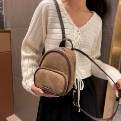 Fashion mini small bag women's trendy new autumn and winter style backpack simple texture travel small backpack