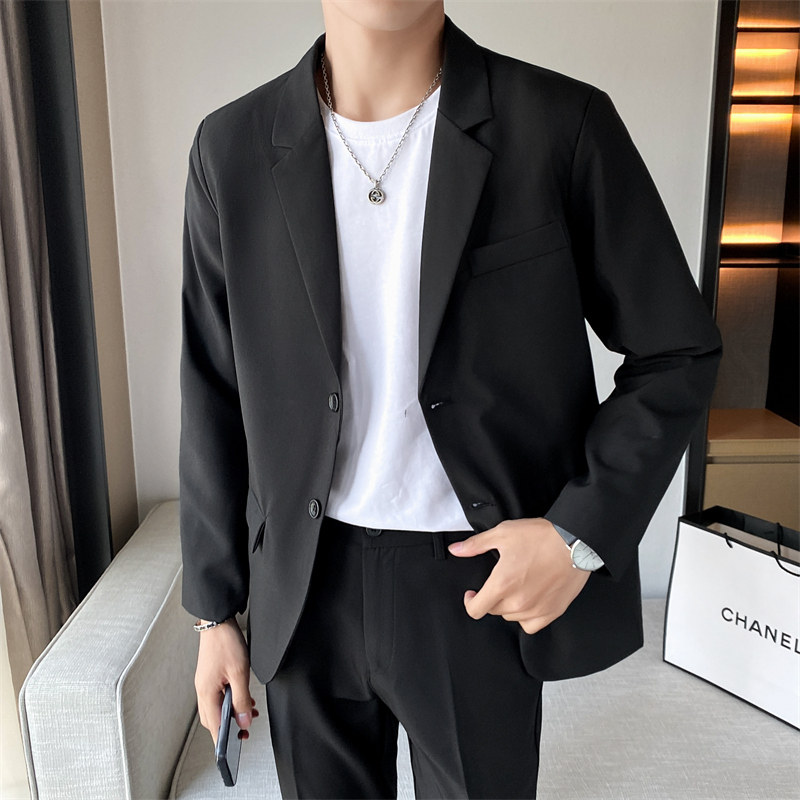 ins casual suit men's Korean style trendy handsome small suit top Hong Kong fashion brand single suit jacket