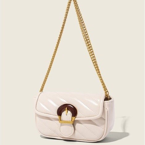 Xiaoxiangfeng embroidery chain texture cross-body mini bag new niche versatile single shoulder small square bag for women