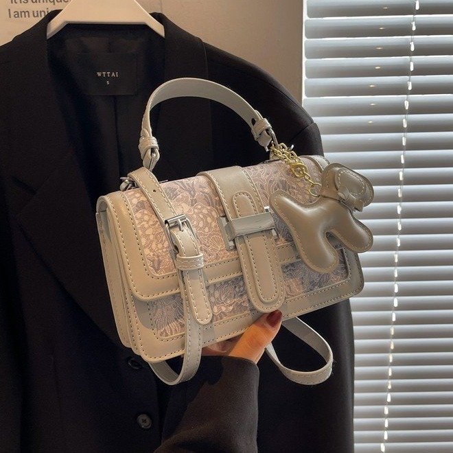 New high-end national style embroidered small square bag niche light luxury national trend fashion handbag versatile shoulder crossbody bag