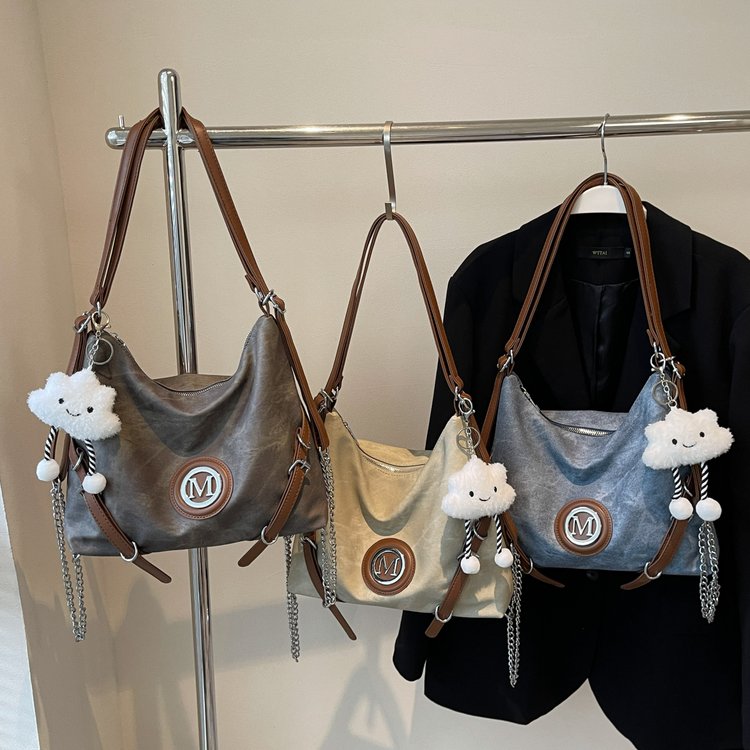 Tote bag for women 2024 new large-capacity commuter backpack multi-functional casual shoulder bag trendy outing backpack