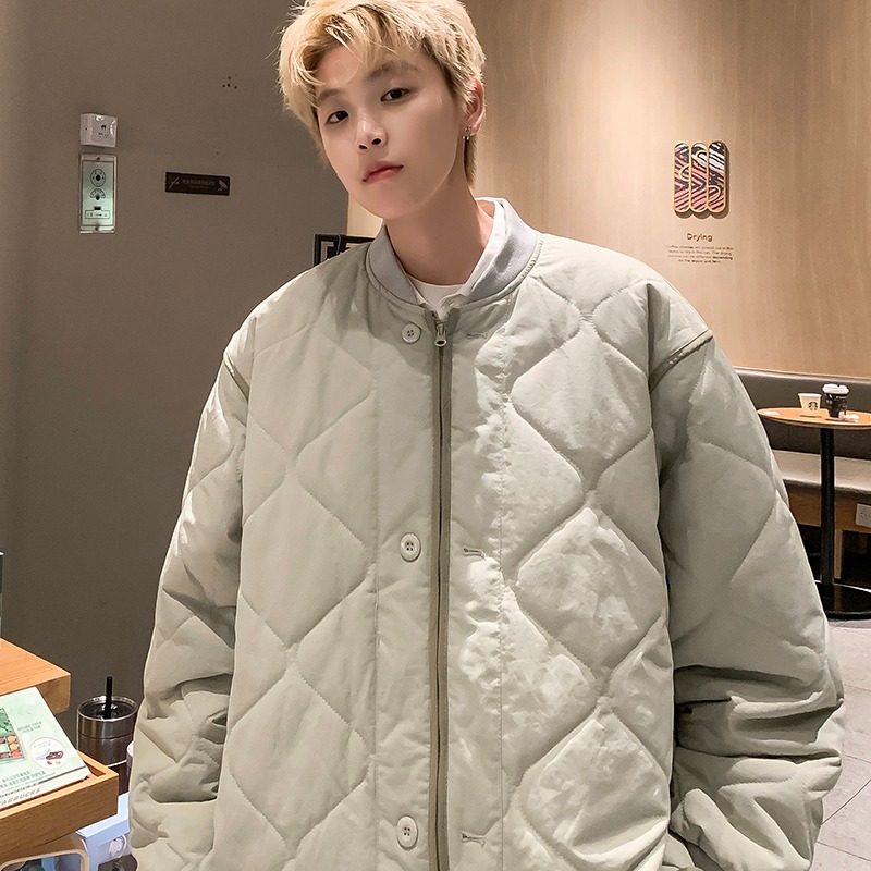 Winter quilted cotton jacket, retro versatile cotton jacket for men and women, loose warm jacket