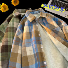 Hong Kong style posed arctic velvet long-sleeved shirt