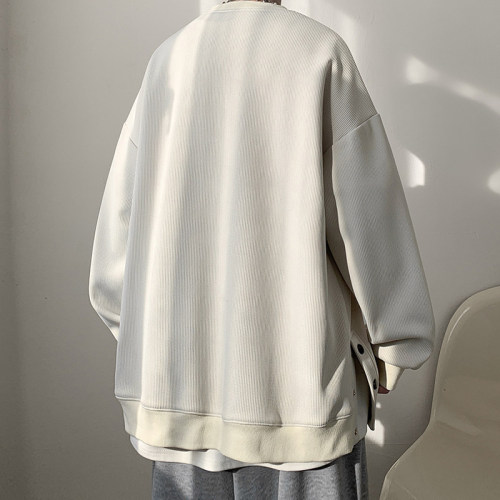 Autumn New Style Hong Kong Style Large Soap Large Size Fashionable High Street Round Neck Sweatshirt