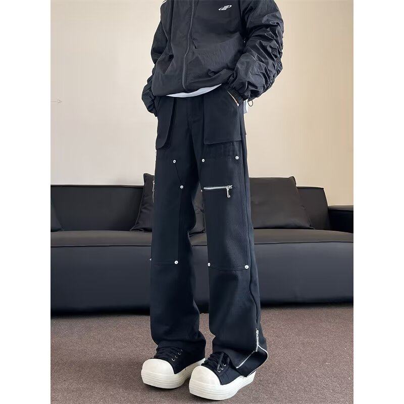 Workwear casual pants for men and women, Korean style trendy high street, handsome and versatile autumn and winter ins trousers