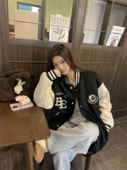 New autumn and winter thickened velvet sweatshirt jacket, baseball uniform for women