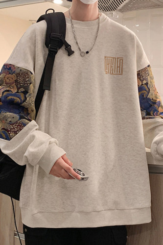 New autumn style Hong Kong style outdoor large size 320g Chinese cotton sweatshirt