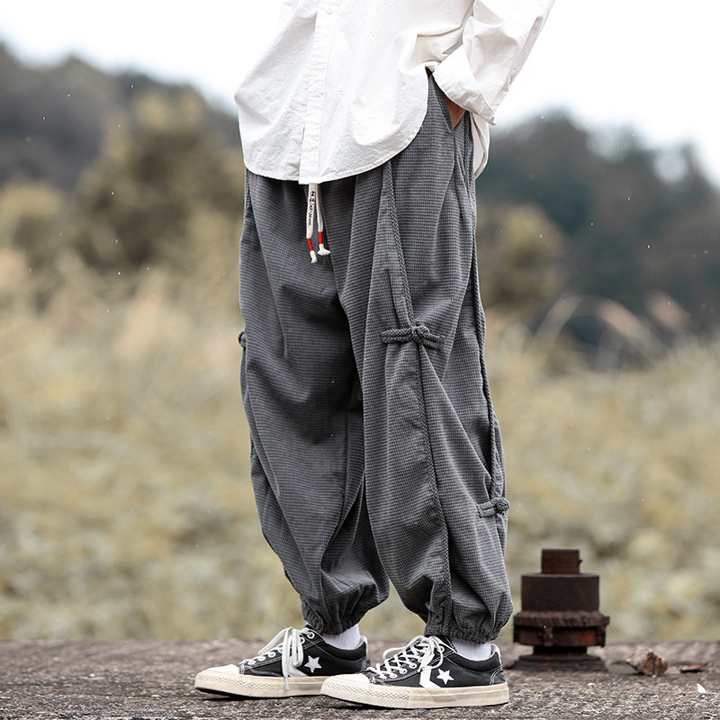Four seasons Japanese style Hong Kong style Chinese style harem leggings unisex large size casual pants new Chinese style