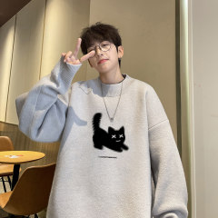 high quality!  Autumn and winter half turtleneck sweater for men, velvet thickened sweater for men, knitted sweater for men