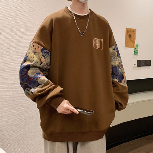 New autumn style Hong Kong style outdoor large size 320g Chinese cotton sweatshirt