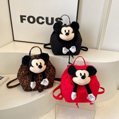 Casual super hot nylon cloth Mickey doll small bag for women 2024 new versatile backpack commuter school bag