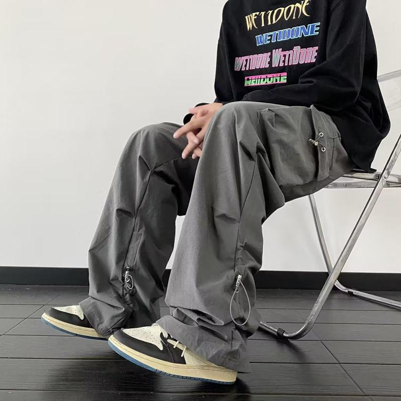 Large pocket overalls casual pants men's Korean version of the trendy high street autumn and winter new ins trousers