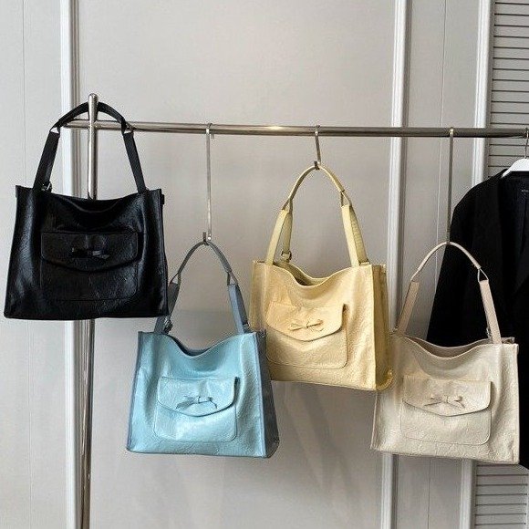Casual large-capacity bag for women 2024 new Korean version versatile commuter shoulder bag college student backpack tote bag