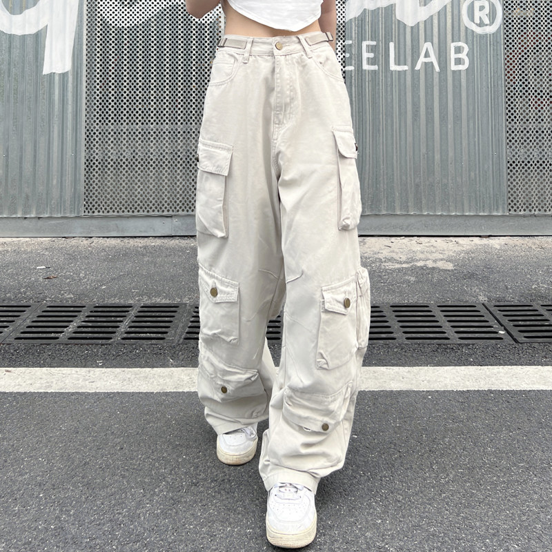 High Street Overalls Men's Multi-Pocket Autumn and Winter New Ins Loose Versatile Handsome Casual Pants