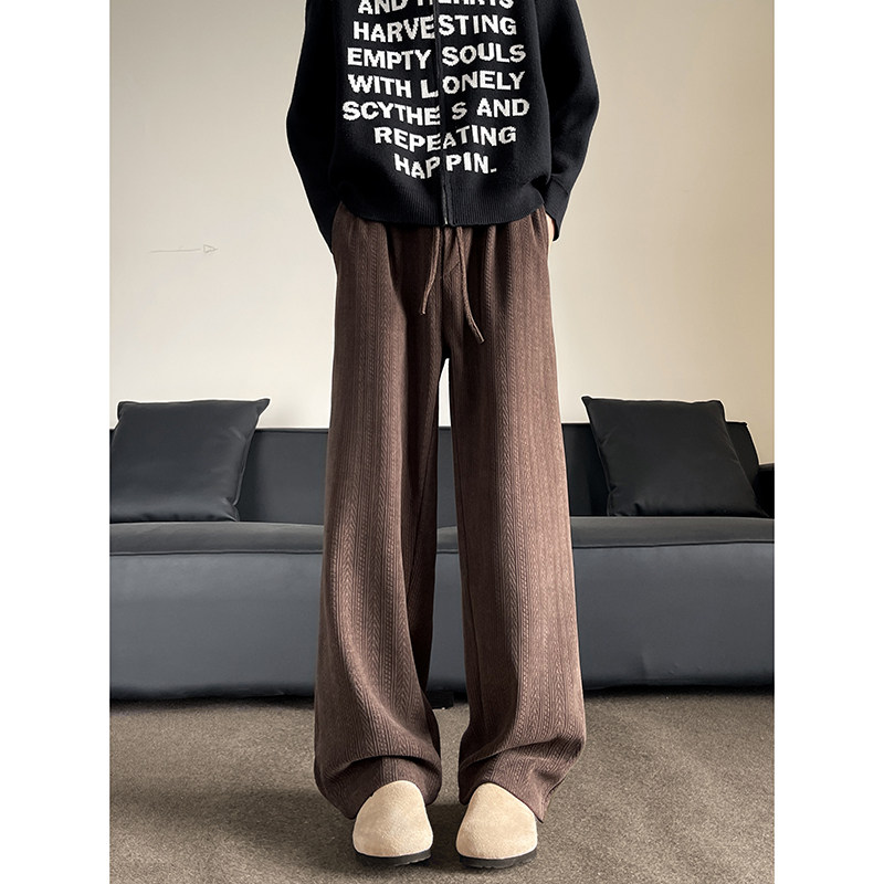 New trendy corduroy wide-leg pants, draped, lazy, casual, glutinous rice floor mopping pants