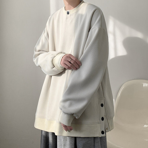 Autumn New Style Hong Kong Style Large Soap Large Size Fashionable High Street Round Neck Sweatshirt