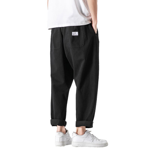 Autumn New Style Japanese Shadowless Wall Large Size Straight Casual Nine-Point Pants